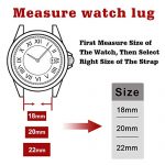 Ritche 22mm Leather Watch Bands, Quick Release Leather
