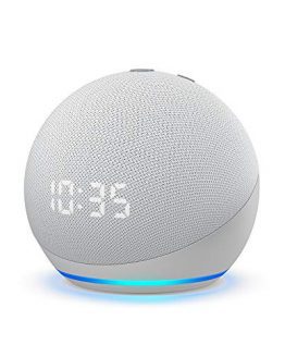 Smart speaker with clock and Alexa All-new Echo Dot