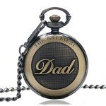 Pocket Watch with Chain Dad Quartz Man Watch GORBEN