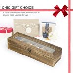 Watch Box Case Organizer Wood Box with Glass Top