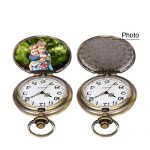 Black Chain Quartz Gift Brother Engraved Pocket Watch
