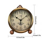 Retro Vintage Golden Table Clock Non-Ticking