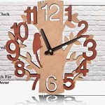 Tree Shaped Wall Clock Wood