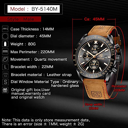 51KNaPqPgYL BENYAR Waterproof and Scratch Resistant Wrist Watch