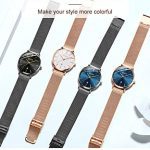 Water Resistant Blue Dial Steel Mesh Band Wrist Watch
