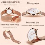 Women's Thin Watch,Ladies Rose Gold Watch,Mesh Watches for Women