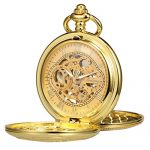 Skeleton Hand-Wind Mechanical Double Case Black Roman Numerals