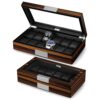 Wood Luxury Watch Box with Large Glass Window