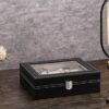 Watch Box Display Case Real Glass Organizer Storage
