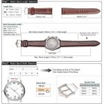 WOCCI 18mm Watch Band,Sports Style Full Grain Leather