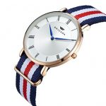 Men's Fashion Watch: Rose Gold Minimalist Design, Waterproof Nylon Band, Swiss Style 🌟👔