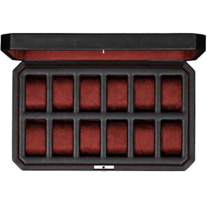 12 Slot Leather Watch Box - Luxury Watch Case Display Organizer