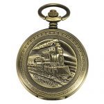 ManChDa Antique Mens Pocket Watch Skeleton Mechanical