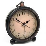 Vintage Alarm Clock Non Ticking Small Clock with Night Light