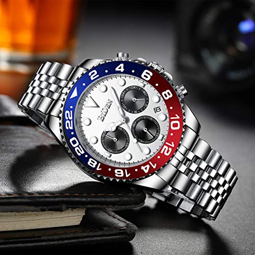 51LvURGZPBL Chronograph Stainless Steel Waterproof Date Analog Watch