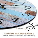 Kitchen Silent Wall Clock Worn Blue