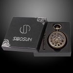Pocket Watch Skeleton Mechanical Double Case Hand-Wind