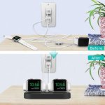 Dual iWatch Charging Stand Dock Silicone with Apple Watch Series