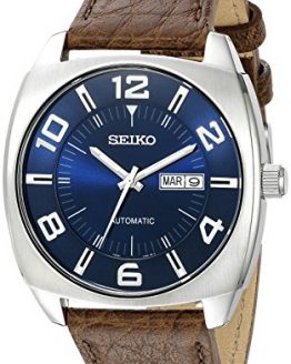 Seiko Automatic Self-Wind Watch with Brown Leather