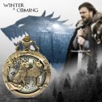 Winter Is Coming: Steampunk Wolf Pocket Watch