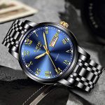 LIGE Watches Mens Fashion Sports Waterproof Analog Quartz Watch