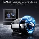 Kalawen Double Wooden Watch Winder for Automatic with Quiet Motor