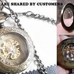SIBOSUN Pocket Watch Mechanical Skeleton Antique Men