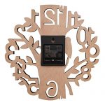 Tree Shaped Wall Clock Wood