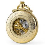 SEWOR Modern Smooth Pocket Watch with Exquisite Carving