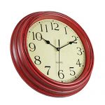 Wall Clock Non-Ticking Round Classic Clock Retro Quartz