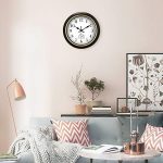 Retro Quartz Wall Clock with Thermometer