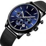 CRRJU Quartz Watch for Men,Style Auto Date Window