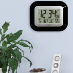 Atomic Digital Wall Clock with Indoor Temperature