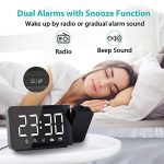 Alarm Clock with 360° Projector Sleep Timer