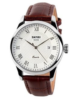 Mens Quartz Watch, Roman Numeral Business Casual