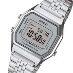 Casio Ladies Silver Tone Digital Retro Watch