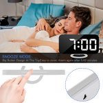 LED Mirror Electronic Clock Snooze Mode