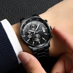 CRRJU Men's Watch Fashion Business Chronograph Quartz Wristwatches