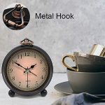 Vintage Alarm Clock Non Ticking Small Clock with Night Light