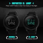 Men's Digital Sports Wrist Watch LED Screen Large Face