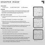Sharper Image Light Up Electronic Word Clock, Black Finish