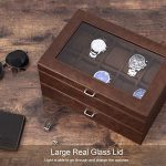 BEWISHOME Watch Box Luxury Watch Case -10 Slots