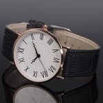 Ultra-Thin Minimalist Black Leather Strap