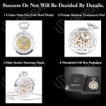 Pocket Watch Automatic Skeleton Mechanical Open Face Men