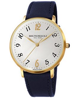 Bruno Magli Swiss Quartz White Dial Blue Italian