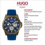 Hugo Boss Watch with Silicone Strap, Blue