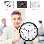 Wall Clock Non-Ticking Digital Plastic Battery