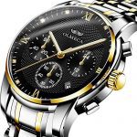 OLMECA Dress Quartz Watches Stainless Steel Chronograph Calendar