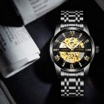 Steel Skeleton Watch Waterproof Automatic Self-Winding