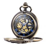Dragon Mechanical Skeleton Pocket Watch with Chain